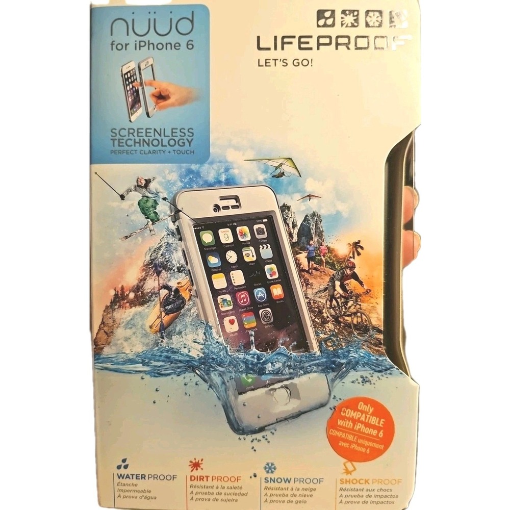 Lifeproof NÜÜD Screenless Technology,Waterproof Case for iPhone 6 White 77-51110